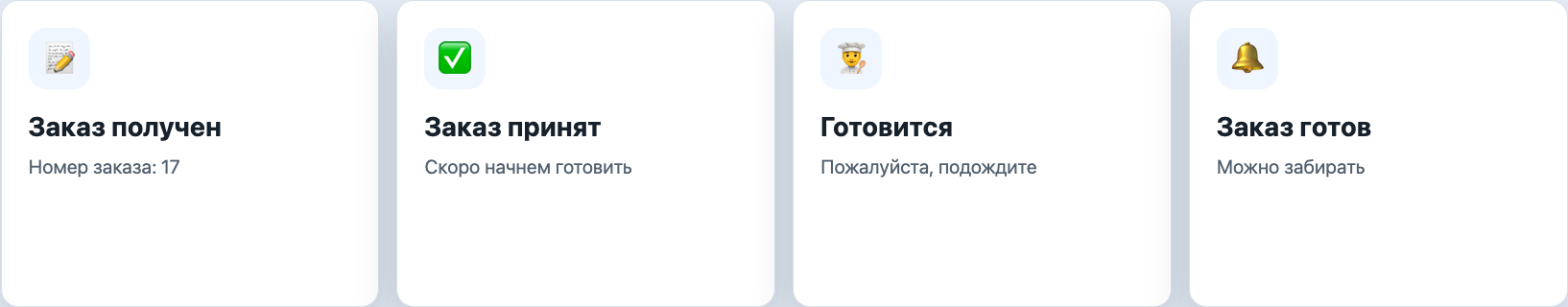 Свой бот заведения в Telegram / Max показывает статусы заказа гостю